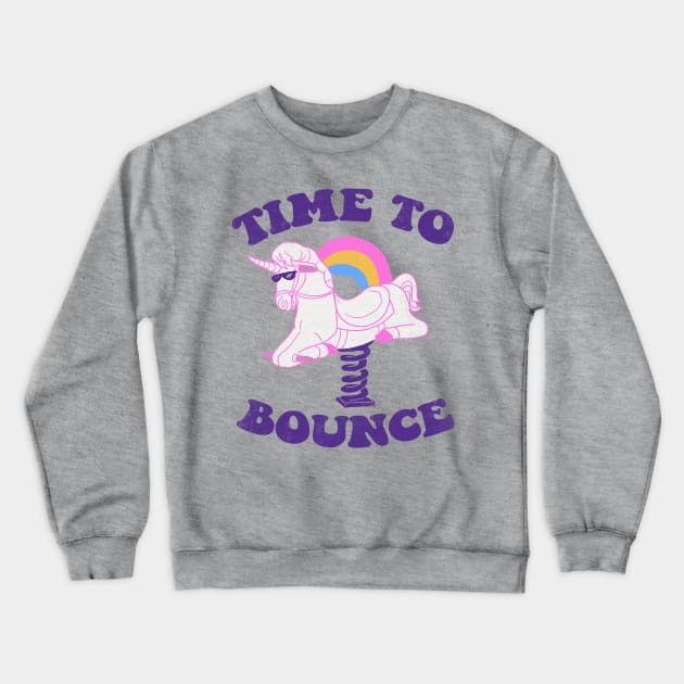 Time To Bounce Crewneck Sweatshirt by Hillary White Rabbit